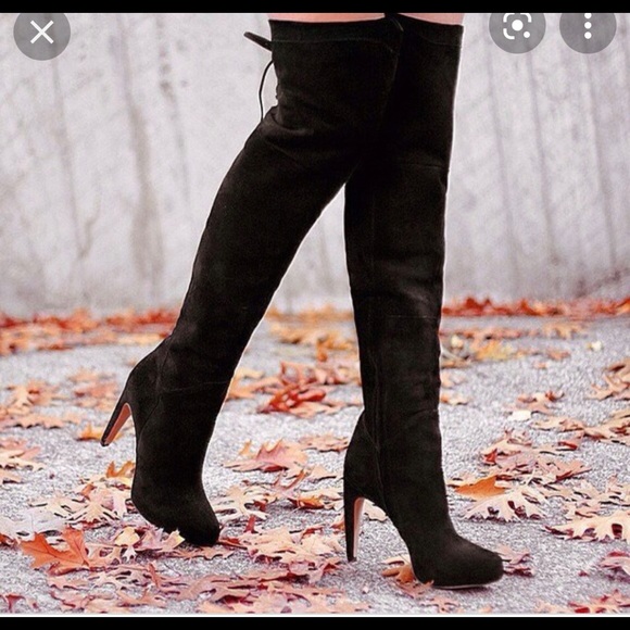 Sam Edelman Black suede over the knee boots - Picture 3 of 9